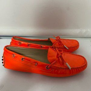 Tod's orange loafers size 37.5